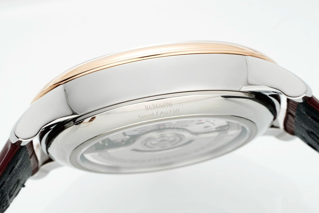 Omega De Ville Power‑Reserve Automatic Mechanical Watch, Genuine Calfskin Leather Strap