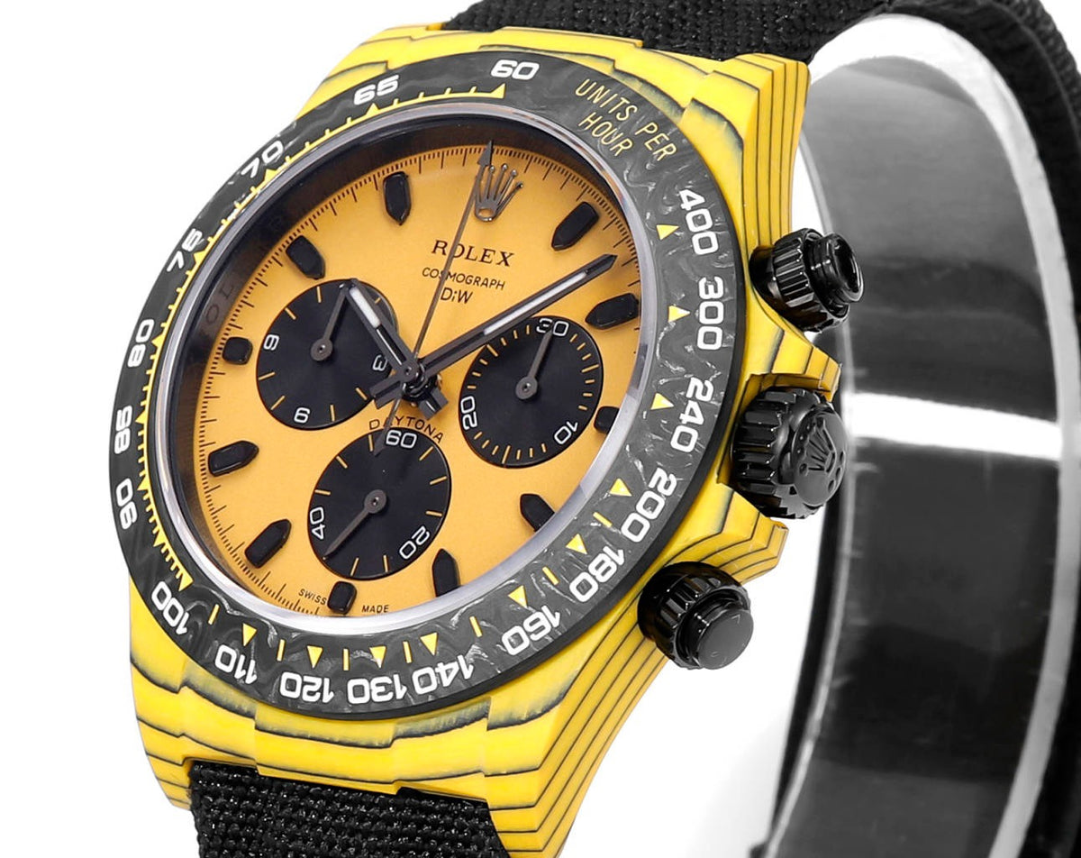 Rolex TW Factory Custom Carbon Fiber Daytona Watch 40mm 4801 Chronograph Movement Luminous Case & Buckle
