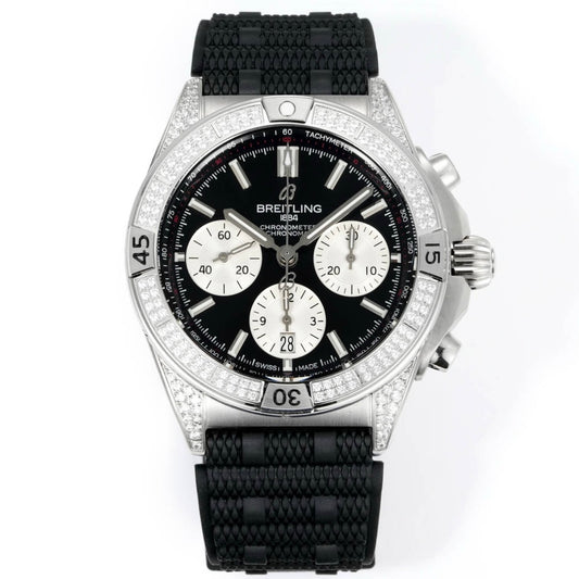 Breitling Chronomat Super Clone Watch | B01 Automatic Chronograph Movement, Diamond Bezel, 42mm