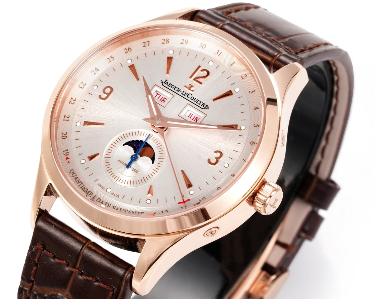 Jaeger-LeCoultre Master Calendar Moon Phase Automatic Watch 40mm Genuine Leather Strap