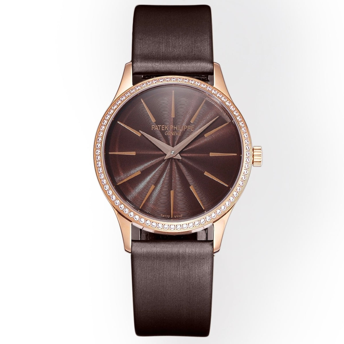 Patek Philippe Calatrava Ladies Watch 35mm | Slim Cal.240 Automatic Guilloché Dial Watch