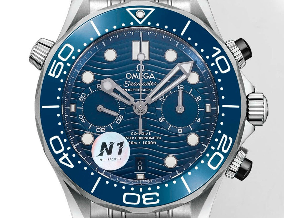 OMEGA Seamaster 300 Chronograph 44mm Dive Watch Cal.9900 Full Function Ceramic Bezel