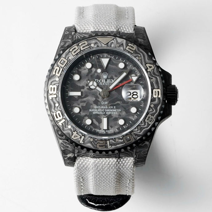 Rolex GMT-Master II Carbon Watch | Cal.3186 Automatic Movement, Forged Carbon Case