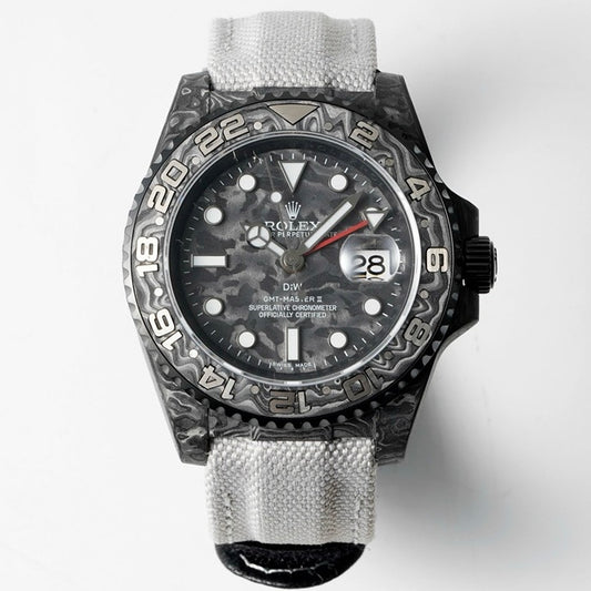 Rolex GMT-Master II Carbon Watch | Cal.3186 Automatic Movement, Forged Carbon Case