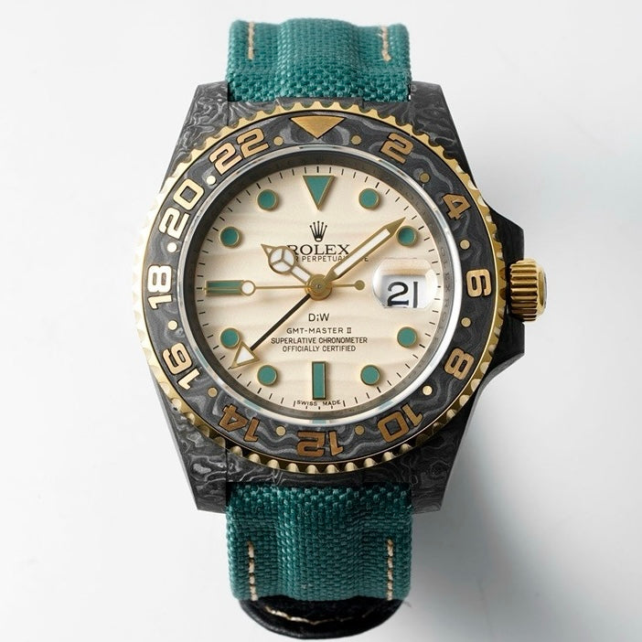Rolex GMT-Master II Carbon Watch | Cal.3186 Automatic Movement, Forged Carbon Case