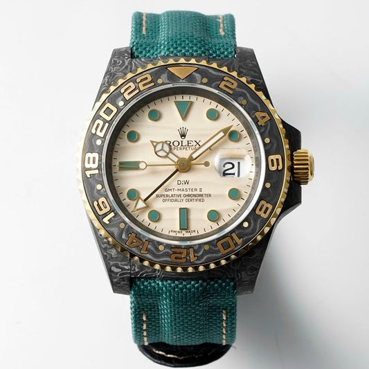 Rolex GMT-Master II Carbon Watch | Cal.3186 Automatic Movement, Forged Carbon Case