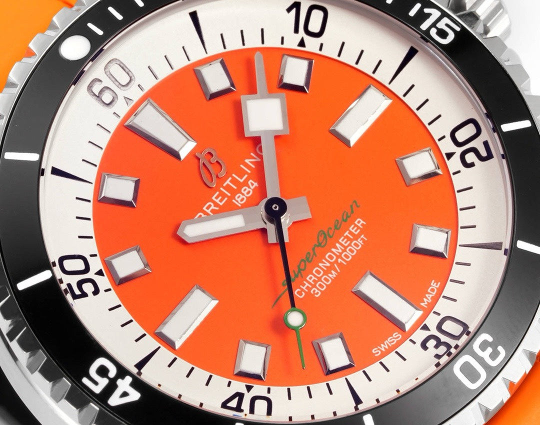 BREITLING Superocean 42mm Dive Watch, GR Factory Version Luminous Dial Ceramic Bezel Rubber Strap Multiple Colors