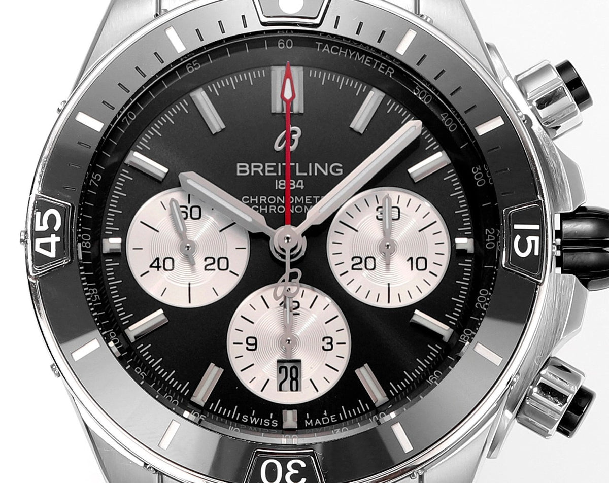 BREITLING Chronomat 44mm Automatic Chronograph Watch, BLS Factory Ceramic Bezel Timepiece