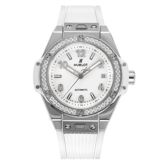 Hublot Big Bang 39mm Steel Diamond Bezel Automatic Ladies Watch