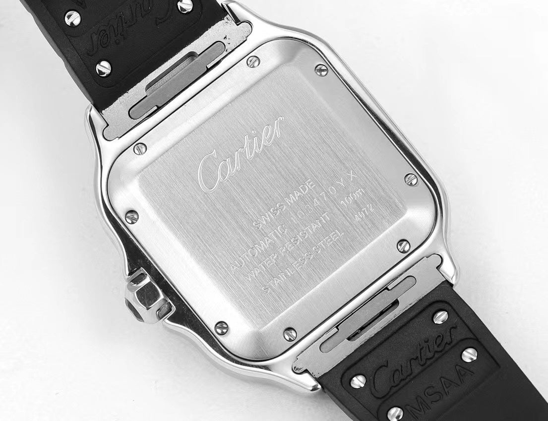 Cartier Santos Rubber Strap | THB Factory 39.8mm Automatic Watch