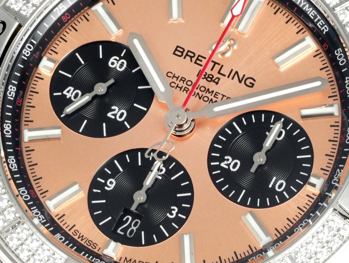 Breitling Chronomat Super Clone Watch | B01 Automatic Chronograph Movement, Diamond Bezel, 42mm