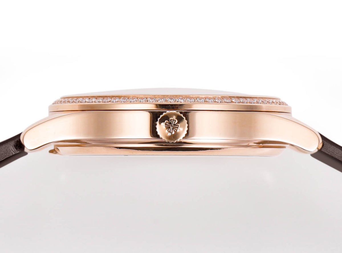Patek Philippe Calatrava Ladies Watch 35mm | Slim Cal.240 Automatic Guilloché Dial Watch