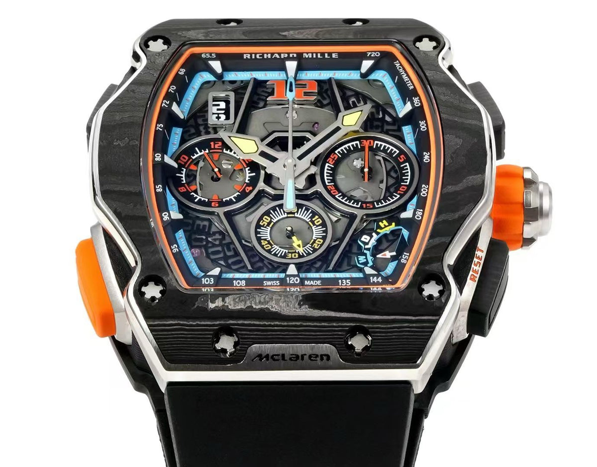 Richard Mille RM 65-01 McLaren W1 Automatic Chronograph Watch, Carbon TPT & Grade 5 Titanium Case