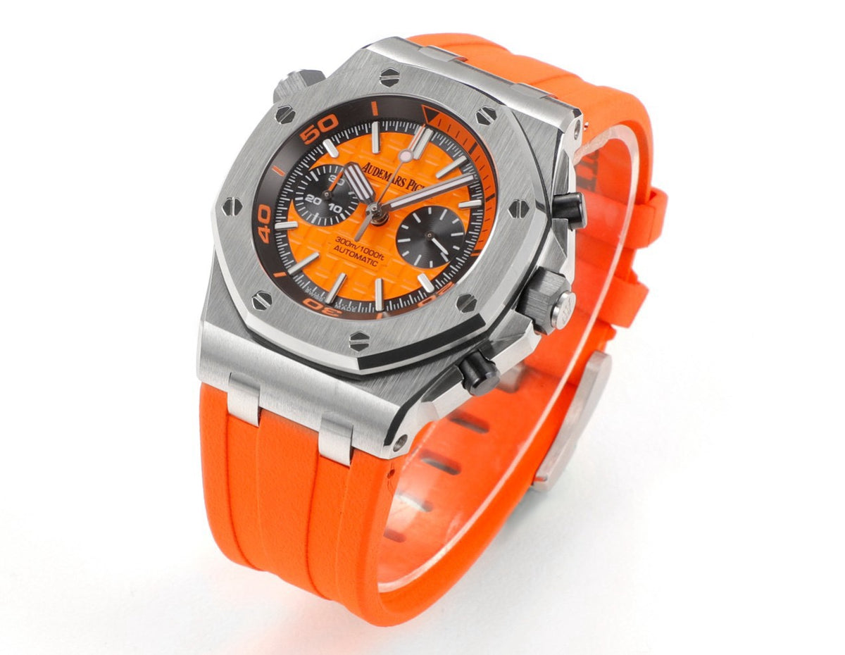 Audemars Piguet Royal Oak Offshore Chronograph 42mm | Cal.3124 Automatic Watch Rubber Strap