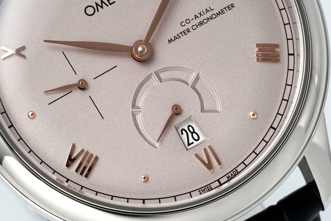 Omega De Ville Power‑Reserve Automatic Mechanical Watch, Genuine Calfskin Leather Strap