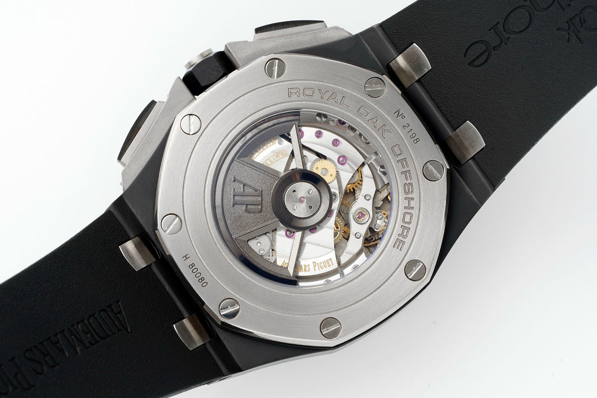 Audemars Piguet Ceramic Chronograph 44mm Sports Watch Rubber Strap