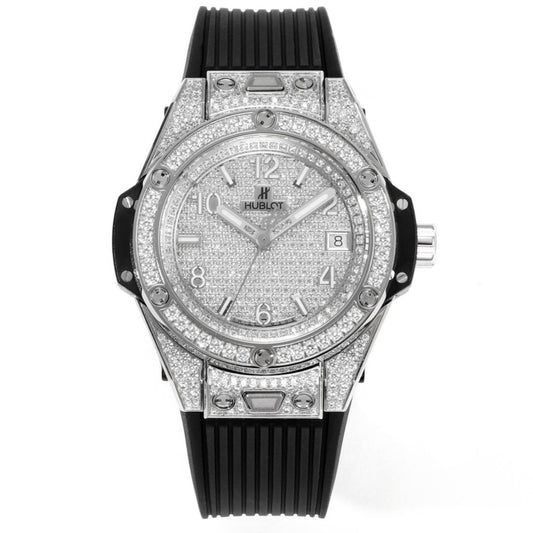 Hublot Big Bang One Click Full Paved Diamond 39mm Automatic Ladies Watch