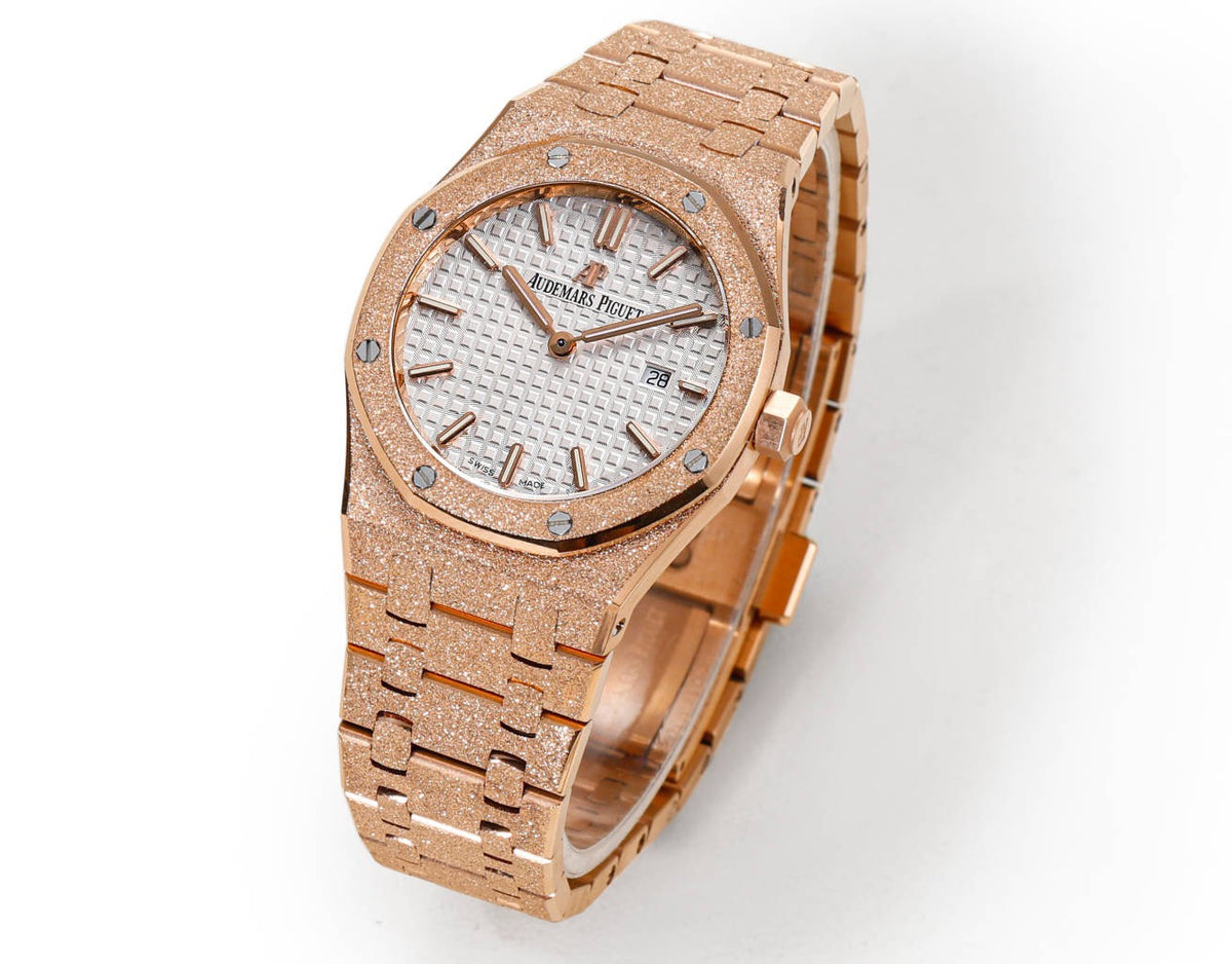 Audemars Piguet Royal Oak 33mm Frosted Gold Quartz Ladies Watch