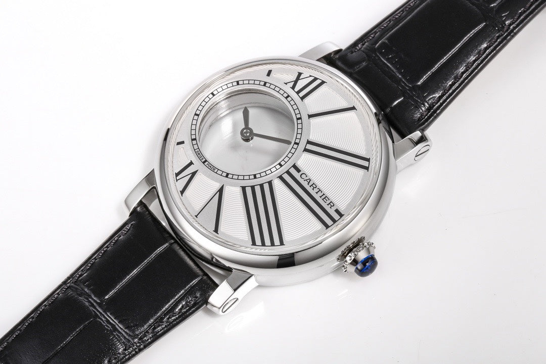 Cartier Rotonde de Cartier Mysterious Watch, Floating Hands Design, 42.5mm, MC 9981 Manual & Automatic Integrated Movement