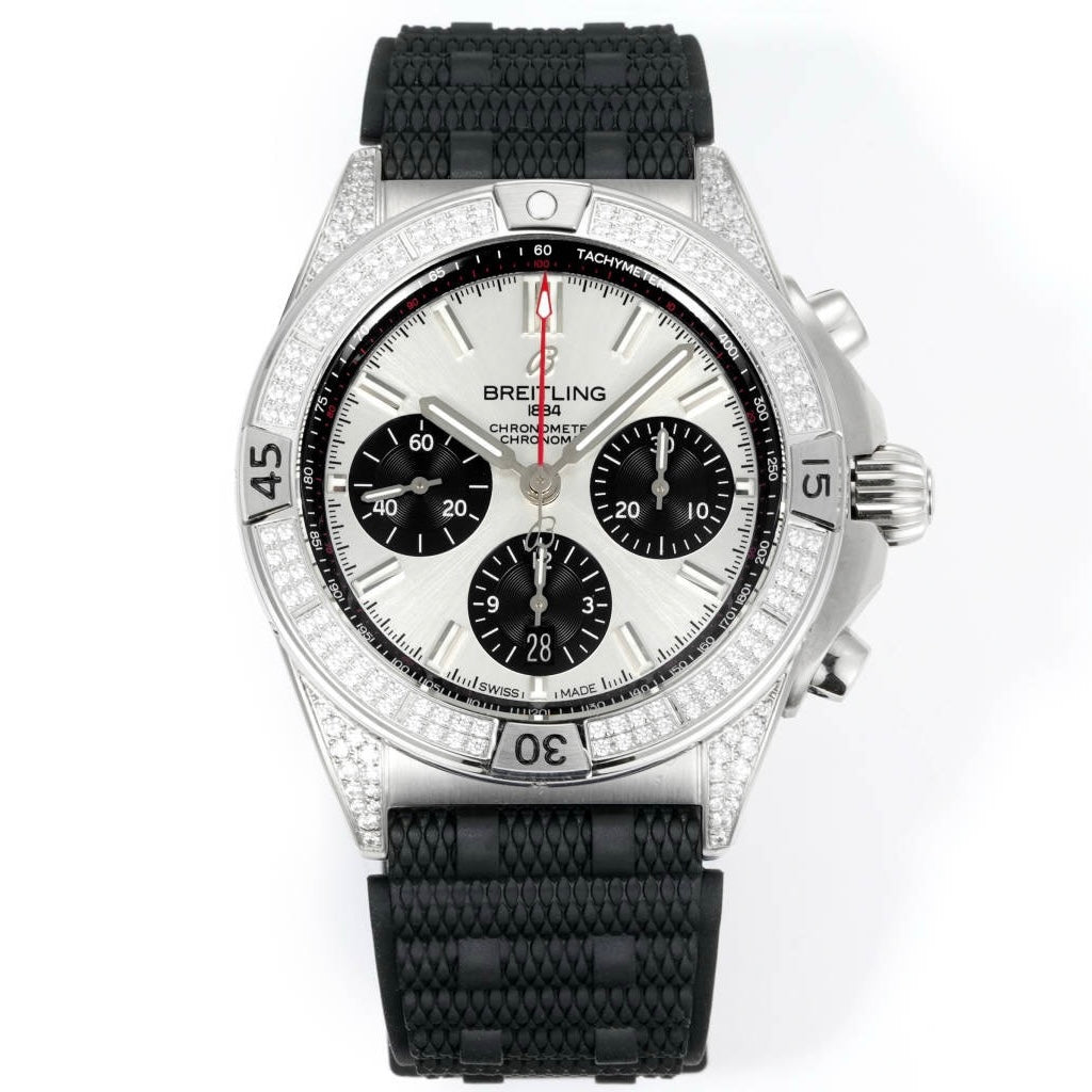 Breitling Chronomat Super Clone Watch | B01 Automatic Chronograph Movement, Diamond Bezel, 42mm
