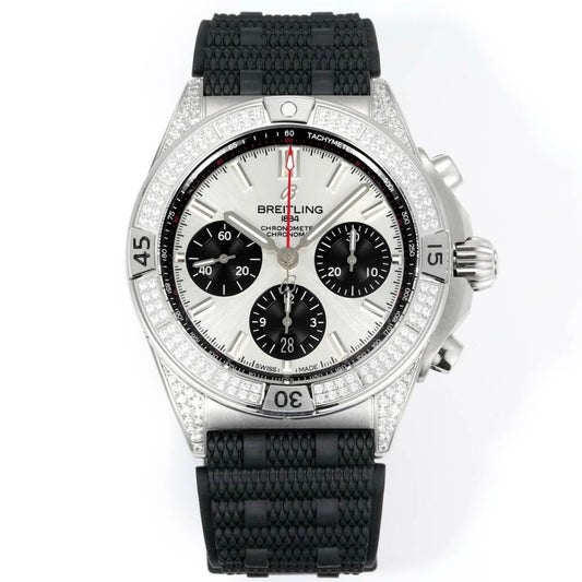 Breitling Chronomat Super Clone Watch | B01 Automatic Chronograph Movement, Diamond Bezel, 42mm