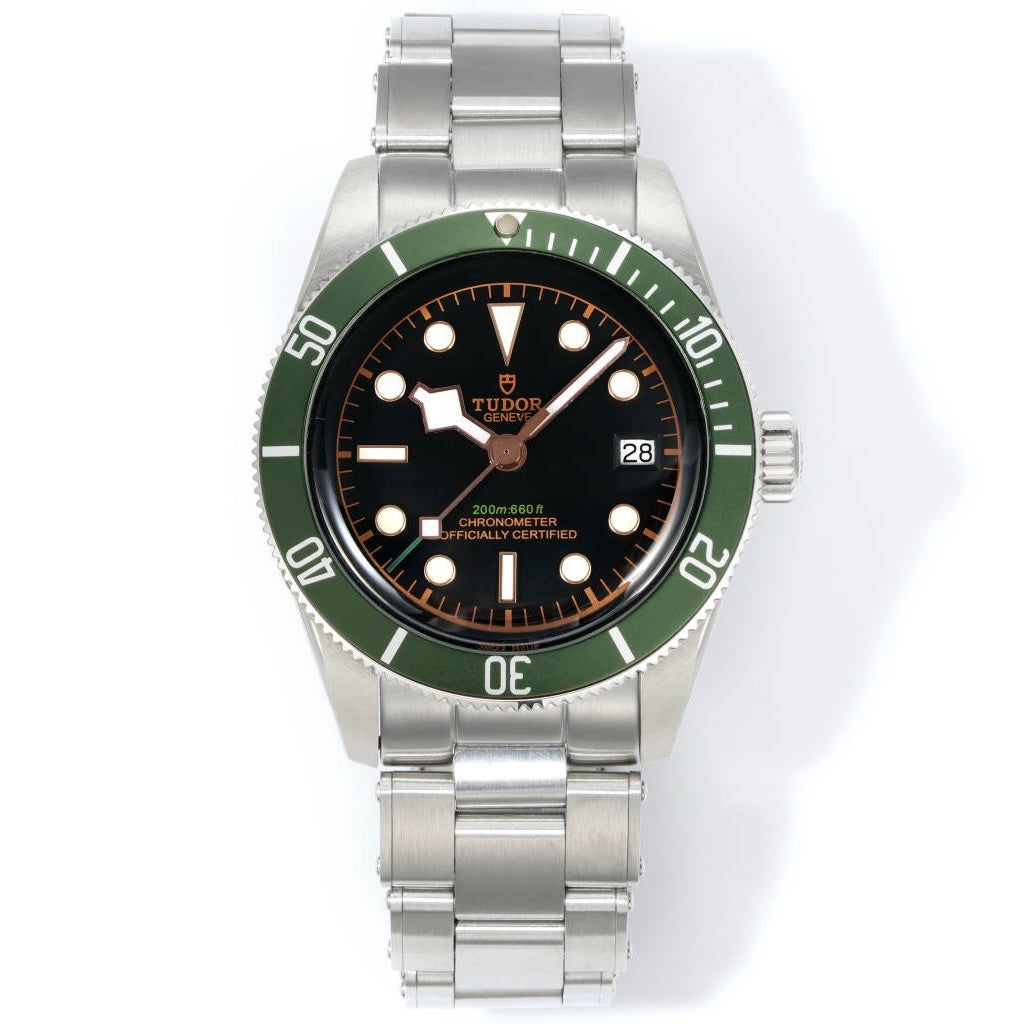 Tudor Black Bay GMT Automatic Diver Watch 41mm, Domed Sapphire Crystal, Rivet Stainless Steel Bracelet, Multiple Ceramic Bezel Color Options