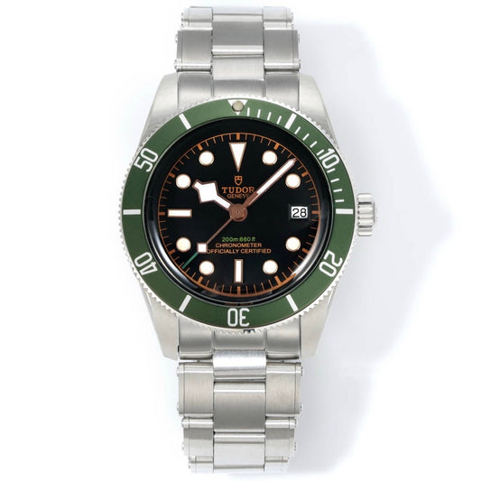 Tudor Black Bay GMT Automatic Diver Watch 41mm, Domed Sapphire Crystal, Rivet Stainless Steel Bracelet, Multiple Ceramic Bezel Color Options