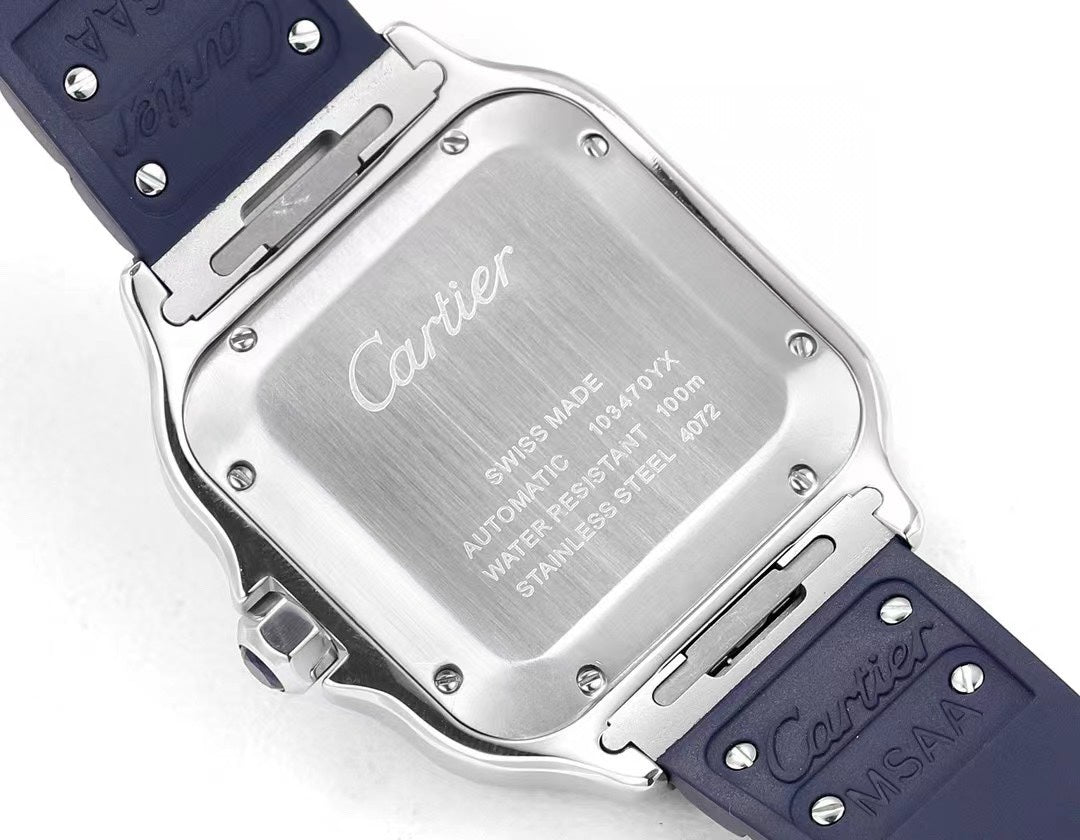 Cartier Santos Rubber Strap | THB Factory 39.8mm Automatic Watch