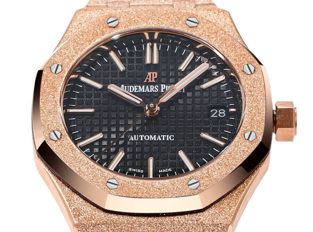 Audemars Piguet Royal Oak 37mm 15454 Frosted Gold Ladies Automatic Watch