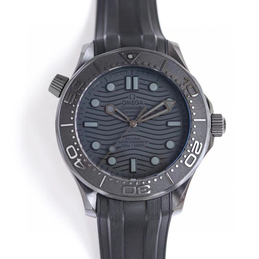Omega Seamaster 300m Super Clone Watch | 43.5mm Full Black Zirconia Ceramic Case