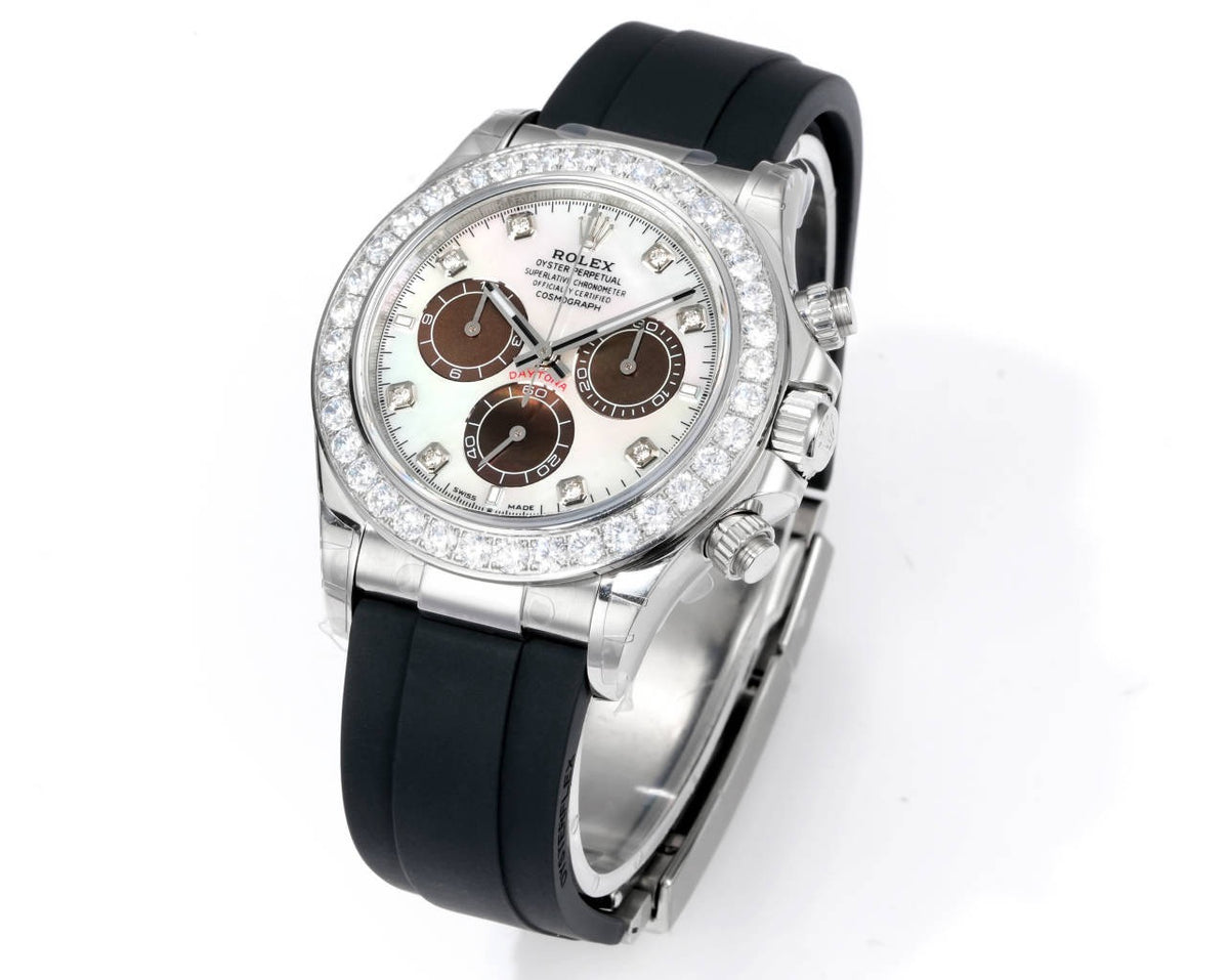 Rolex Cosmograph Daytona 40mm N+ Factory V2 Weighted Baguette Bezel Automatic Watch