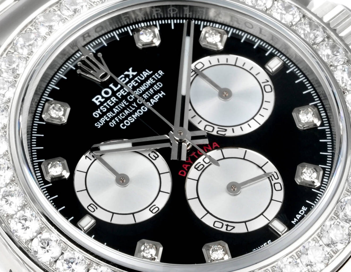 Rolex Cosmograph Daytona 40mm N+ Factory V2 Weighted Baguette Bezel Automatic Watch