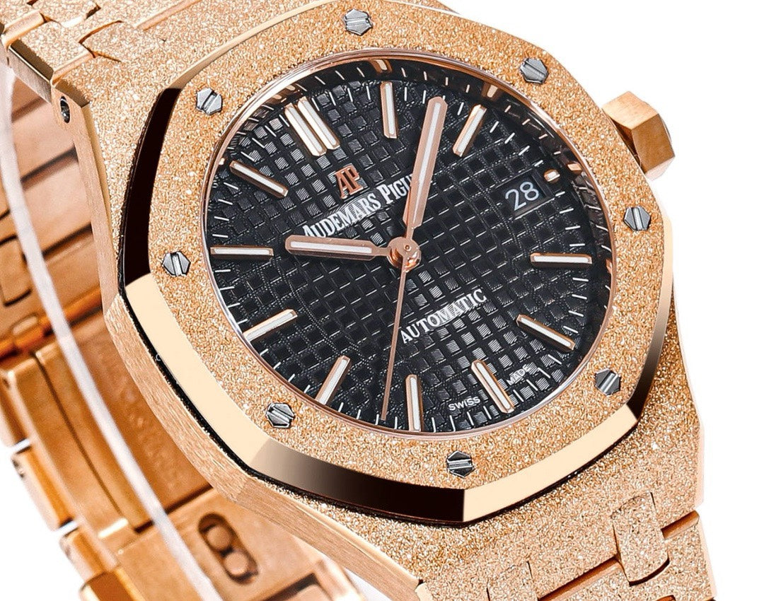 Audemars Piguet Royal Oak 37mm 15454 Frosted Gold Ladies Automatic Watch