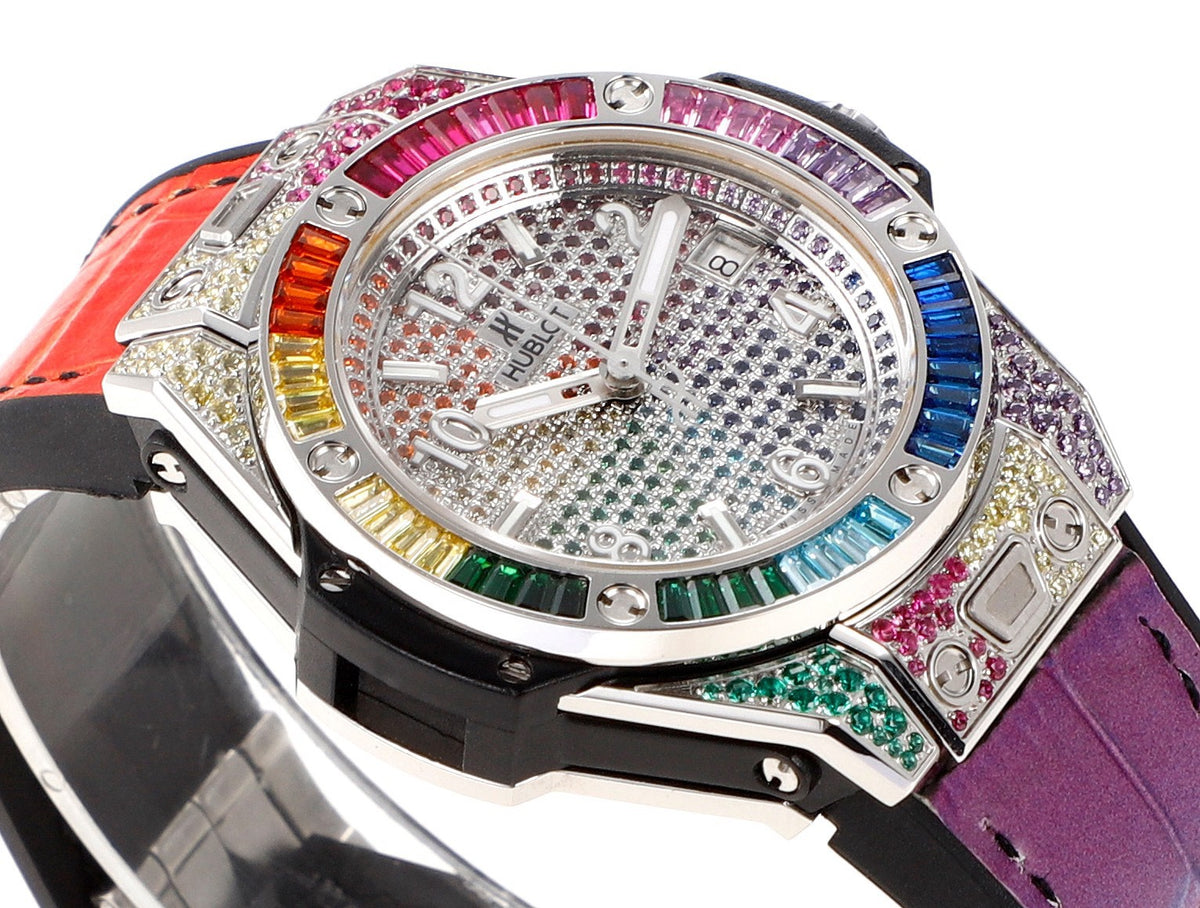 Hublot Big Bang One Click Rainbow Gemstone 39mm Automatic Ladies Watch