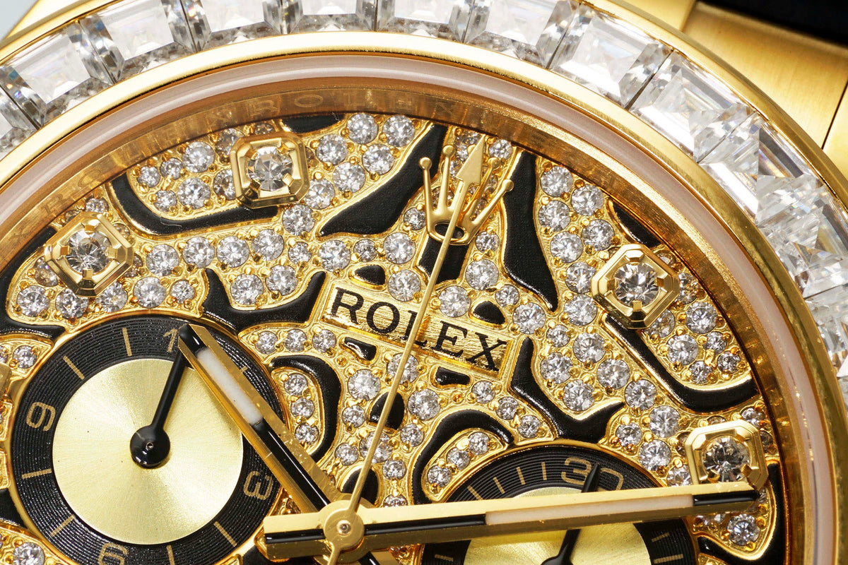 Rolex PPM Tiger Eye Moissanite Chronograph