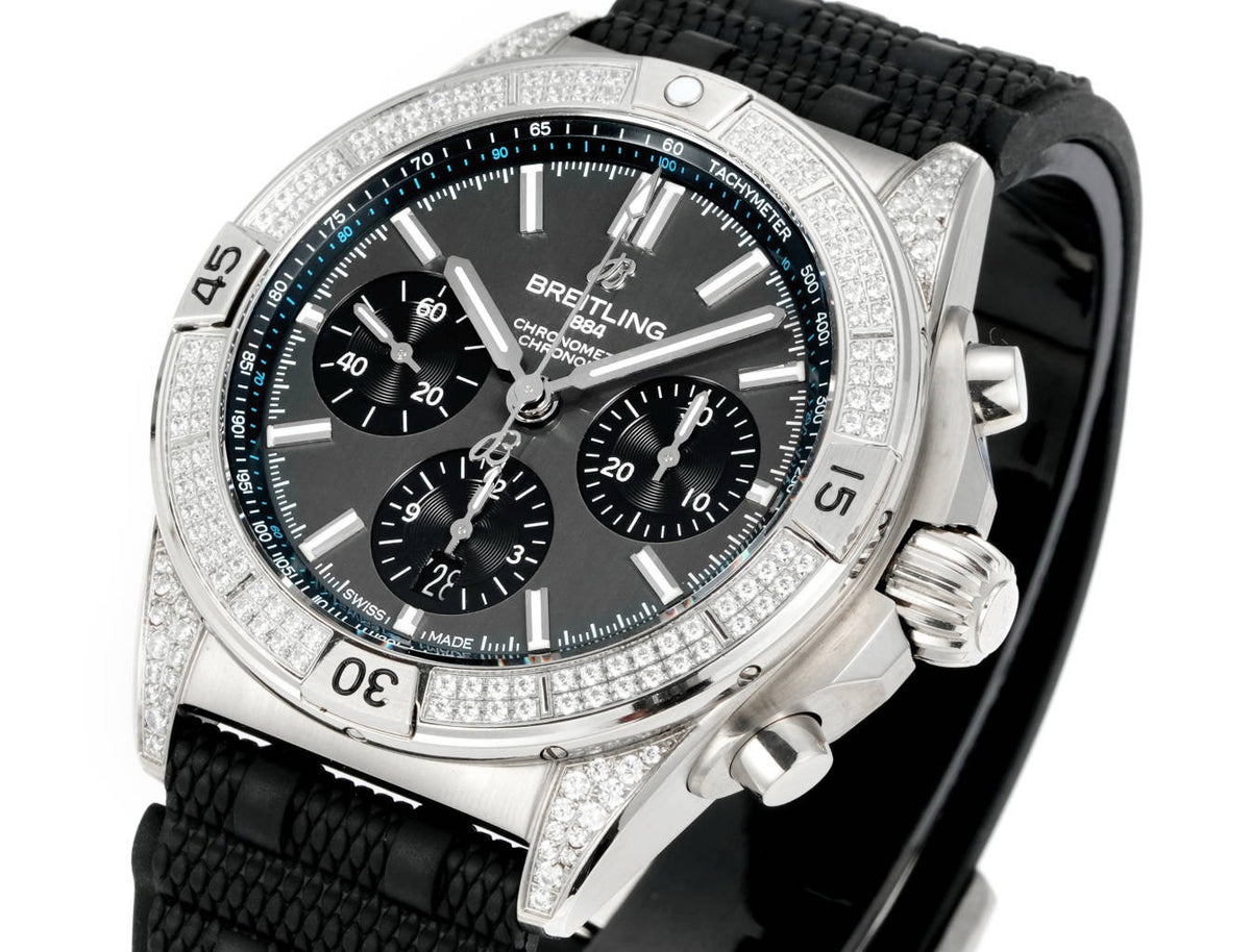 Breitling Chronomat Super Clone Watch | B01 Automatic Chronograph Movement, Diamond Bezel, 42mm