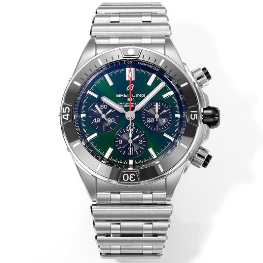 BREITLING Chronomat 44mm Automatic Chronograph Watch, BLS Factory Ceramic Bezel Timepiece