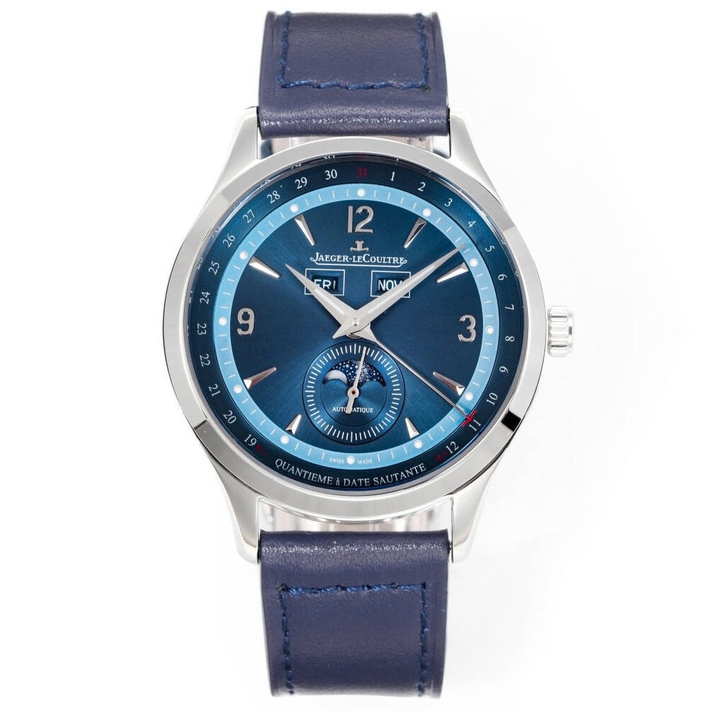 Jaeger-LeCoultre Master Calendar Moon Phase Automatic Watch 40mm Genuine Leather Strap