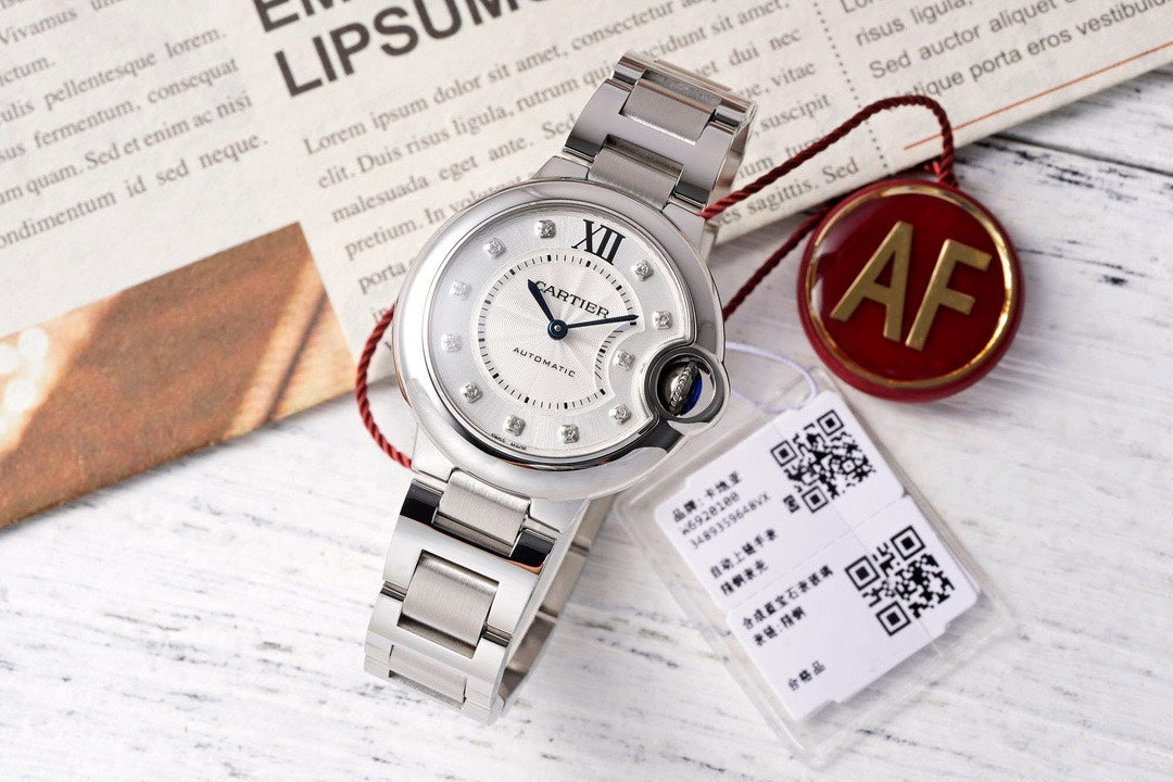 Cartier Ballon Bleu AF Upgraded 33mm Women Automatic Wristwatch