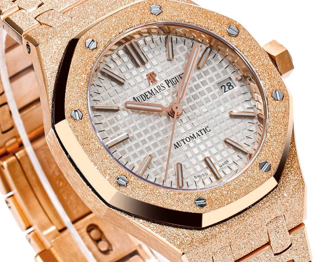 Audemars Piguet Royal Oak 37mm 15454 Frosted Gold Ladies Automatic Watch