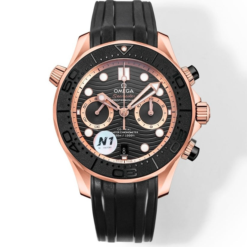 OMEGA Seamaster 300 Chronograph 44mm Dive Watch Cal.9900 Full Function Ceramic Bezel