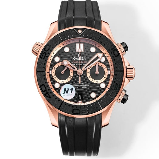 OMEGA Seamaster 300 Chronograph 44mm Dive Watch Cal.9900 Full Function Ceramic Bezel
