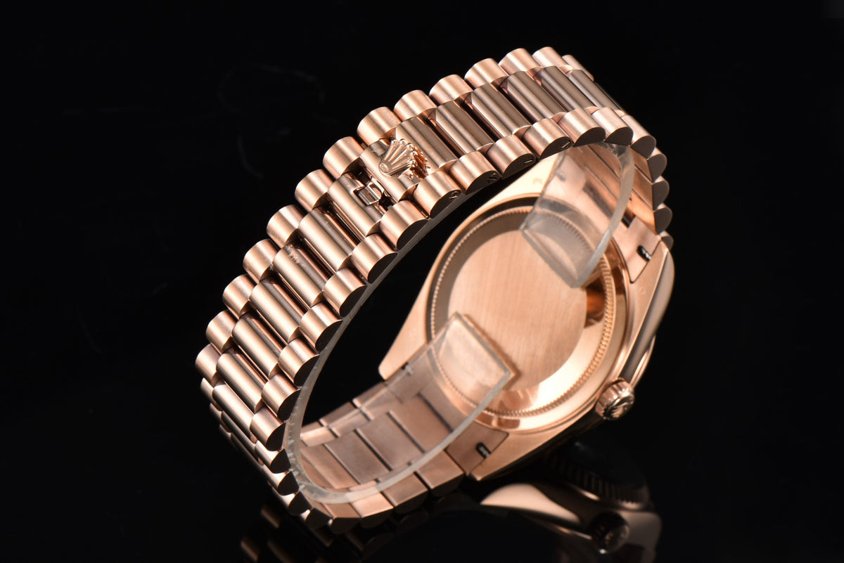 Rolex Day-Date 36 Hidden 6 Diamond Roman Markers | CS Factory Natural Gemstone Dial 904L Steel Watch