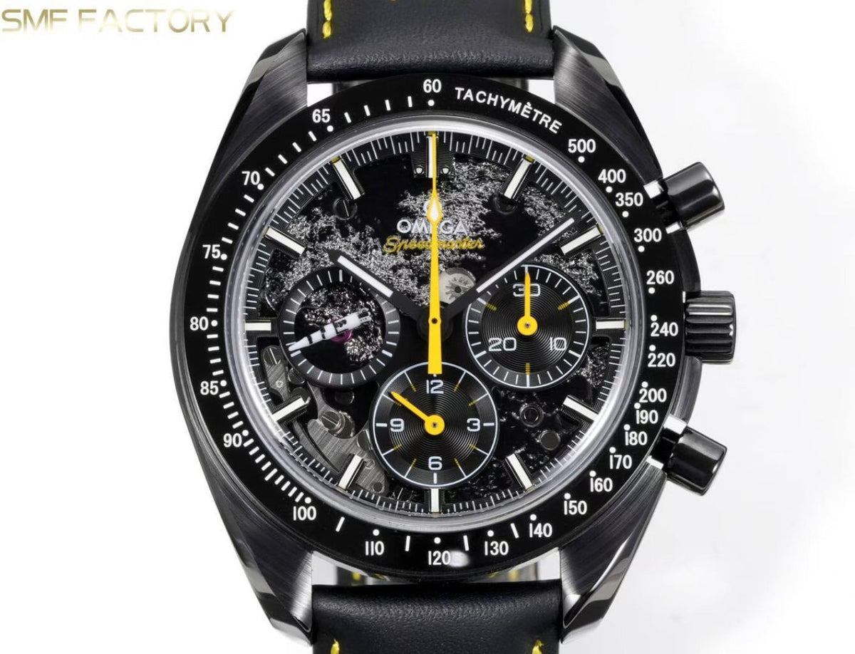 Omega Speedmaster Dark Side of the Moon SMF RW6 Top‑Grade Manual Chronograph Watch Genuine Ceramic Case
