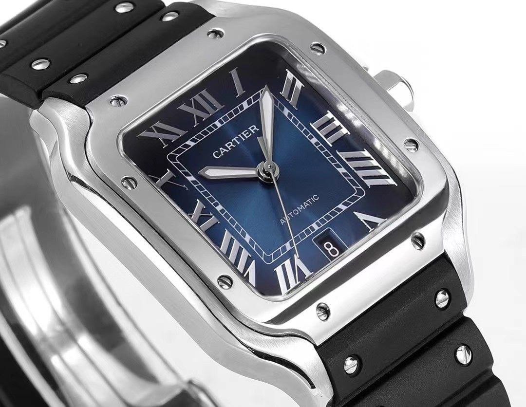 Cartier Santos Rubber Strap | THB Factory 39.8mm Automatic Watch