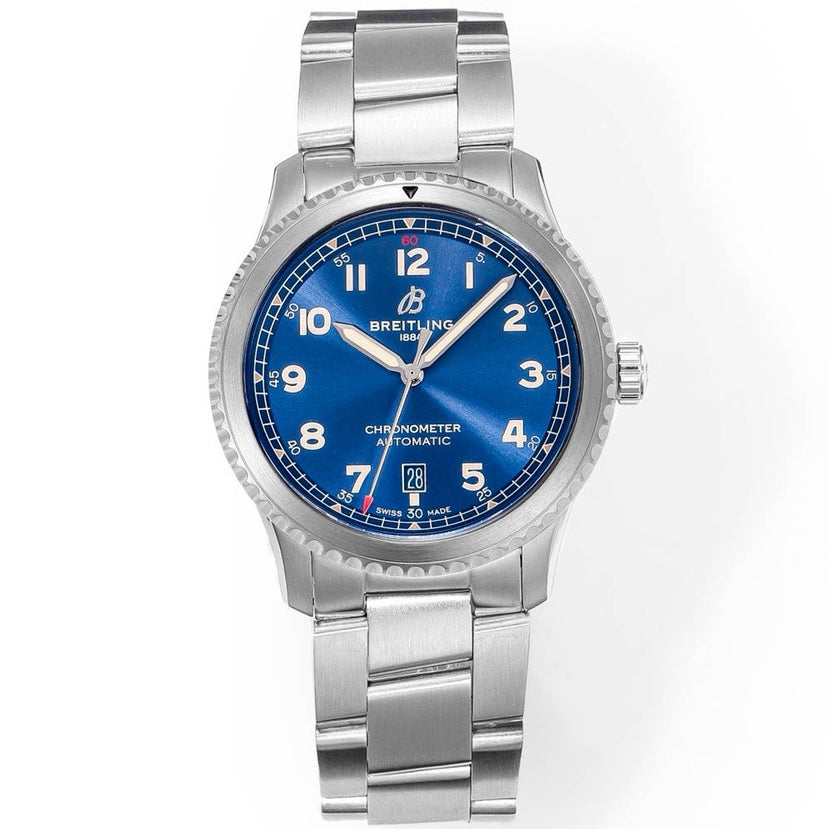BREITLING Navitimer Pilot Watch 41mm, BLS Factory 2824 Automatic Movement Steel Bracelet