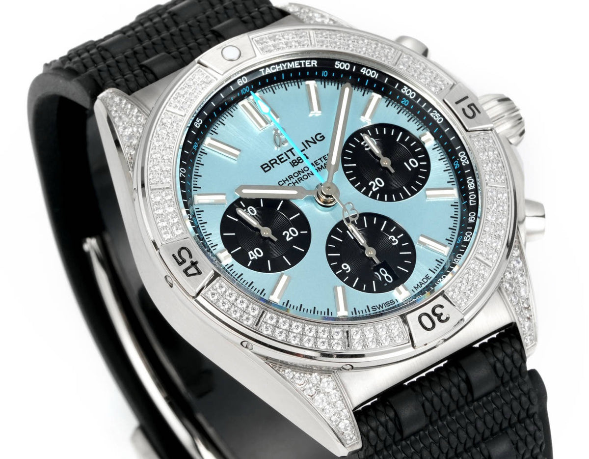 Breitling Chronomat Super Clone Watch | B01 Automatic Chronograph Movement, Diamond Bezel, 42mm