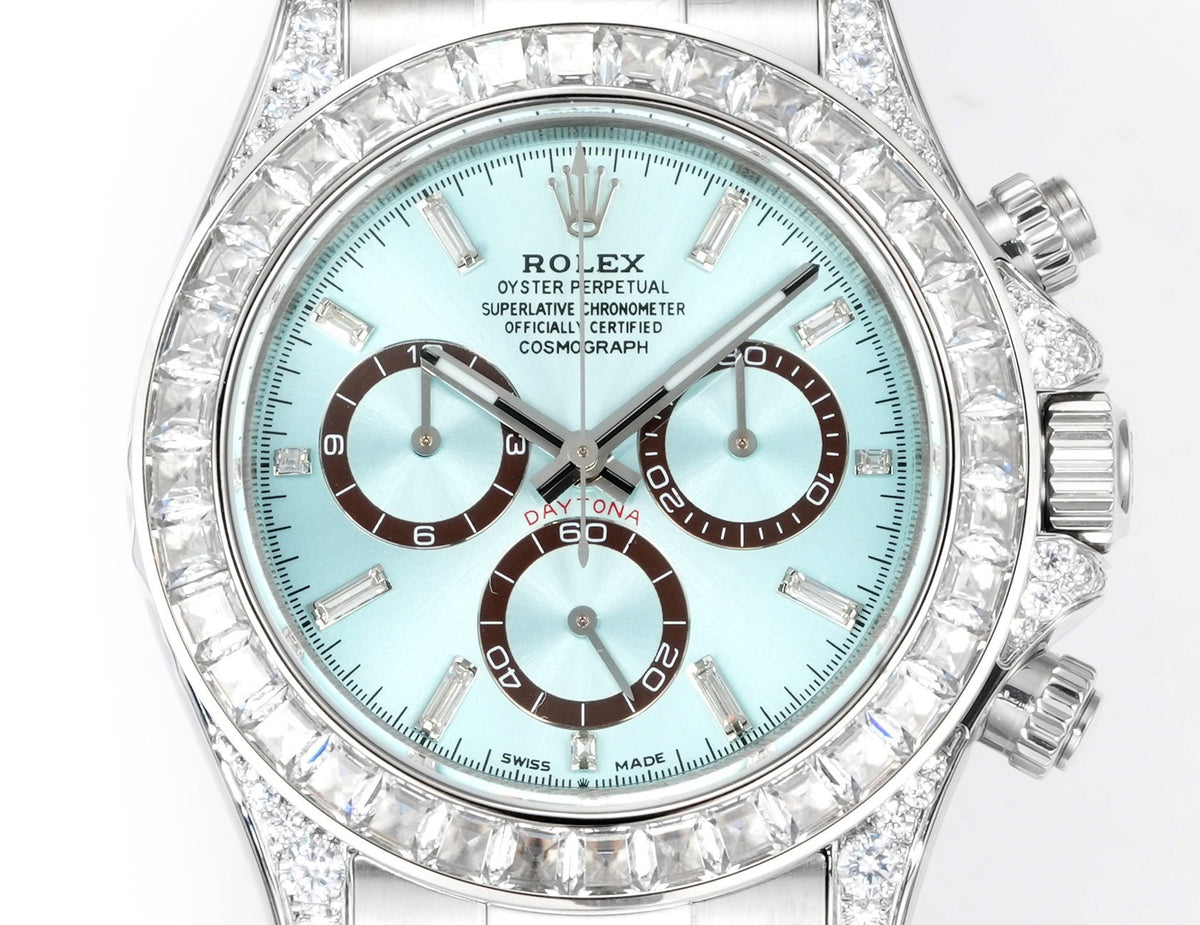 Rolex Cosmograph Daytona 40mm N+ Factory V2 Weighted Baguette Bezel Automatic Watch