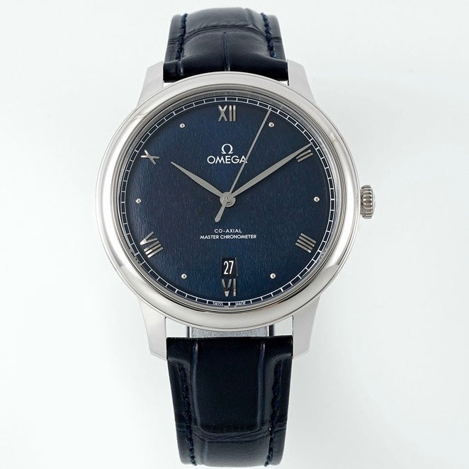 Omega De Ville Power‑Reserve Automatic Mechanical Watch, Genuine Calfskin Leather Strap