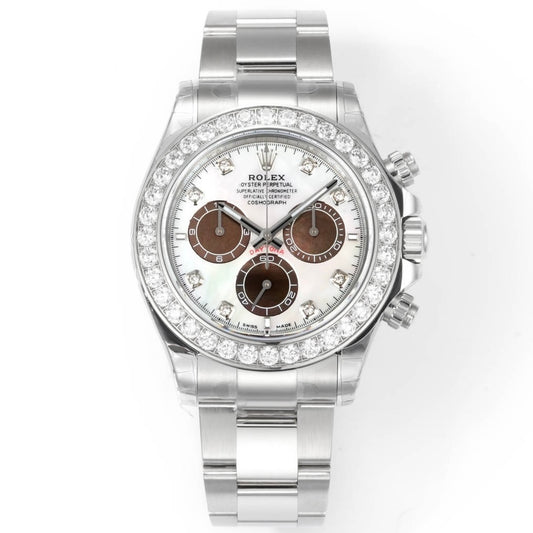 Rolex Cosmograph Daytona 40mm N+ Factory V2 Weighted Baguette Bezel Automatic Watch